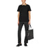 Burberry Check Collar Black Polo Shirt S